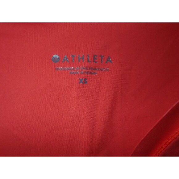 Athleta Pacifica II Perforated Mesh Rashguard Tee Size XS Coral Athletic Top - Picture 9 of 9